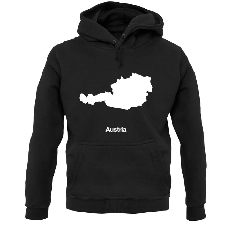 Austria Silhouette Unisex Hoodie Hoodie with Emblem Brand Identity