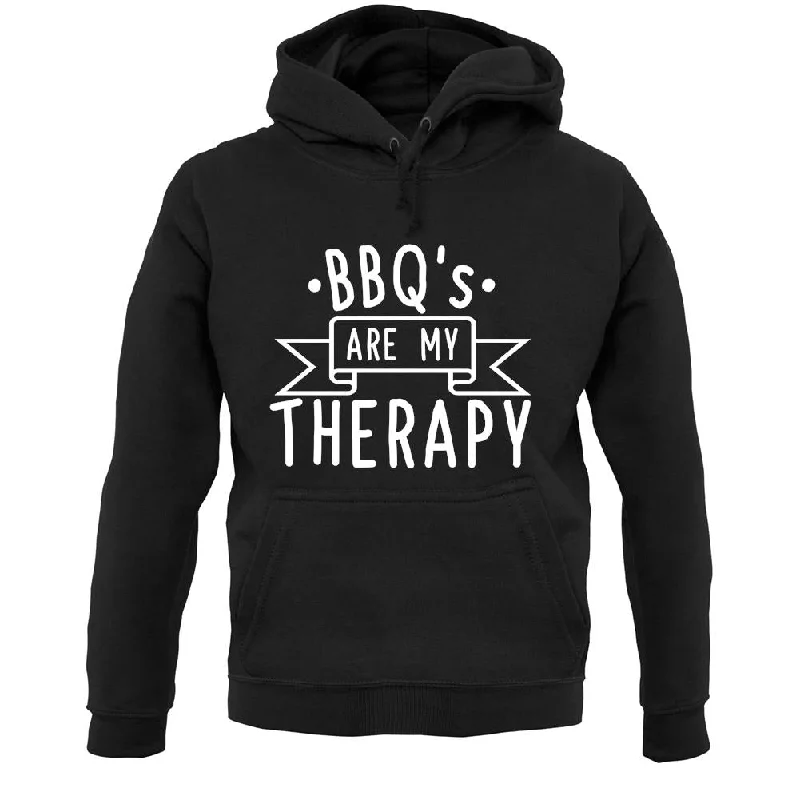 Bbq Is My Therapy Unisex Hoodie Hoodie with Tie-Dye Psychedelic Retro