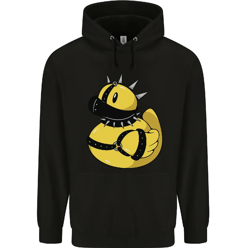 BDSM Rubber Duck Funny Bondage Mens 80% Cotton Hoodie Hoodie with Cuffed Sleeves Snug Secure