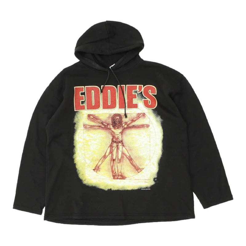 Eddie's Iron Maiden Fan Magazine Hoodie | Vintage Y2K Heavy Metal Music Band VTG Hoodie with Rhinestones Sparkly Elegant