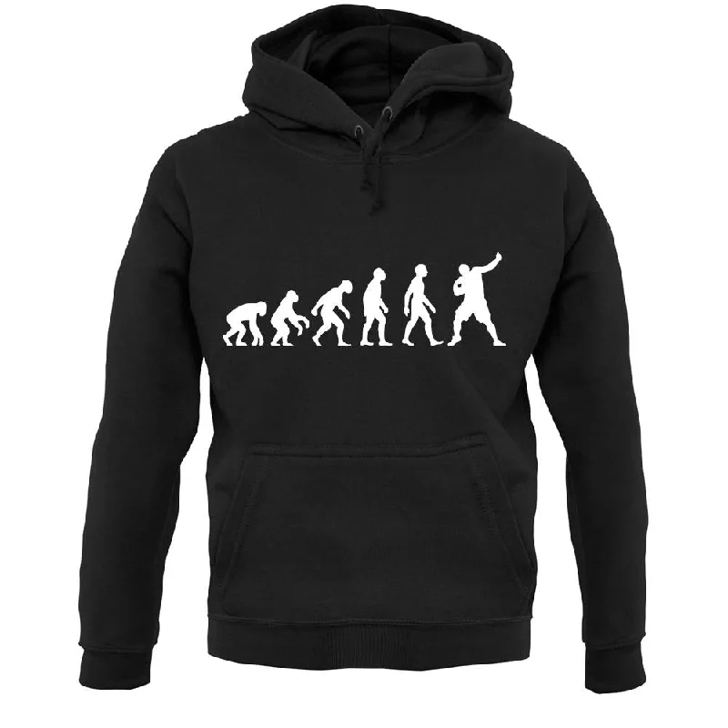 Evolution Of Man Shot Put Unisex Hoodie Hoodie with Pocket Utility Practical