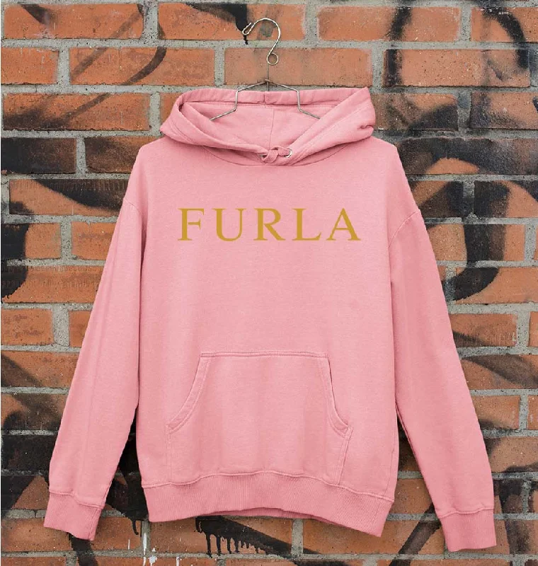 Furla Unisex Hoodie for Men/Women Hoodie with Metallic Shiny Futuristic