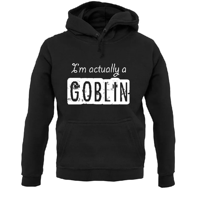 I'm Actually A Goblin Unisex Hoodie Hoodie with Bell Sleeves Flared Feminine