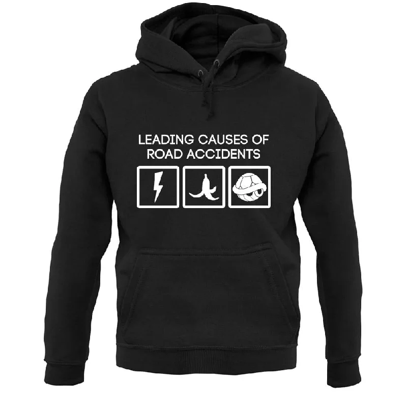 Leading Cause Of Road Accidents Unisex Hoodie Hoodie with Set-In Sleeves Structured Classic