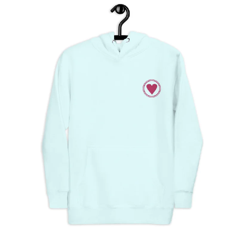 Spread Love | Hoodie Embroidered Hoodie with Hem Elastic Stretchable Comfortable