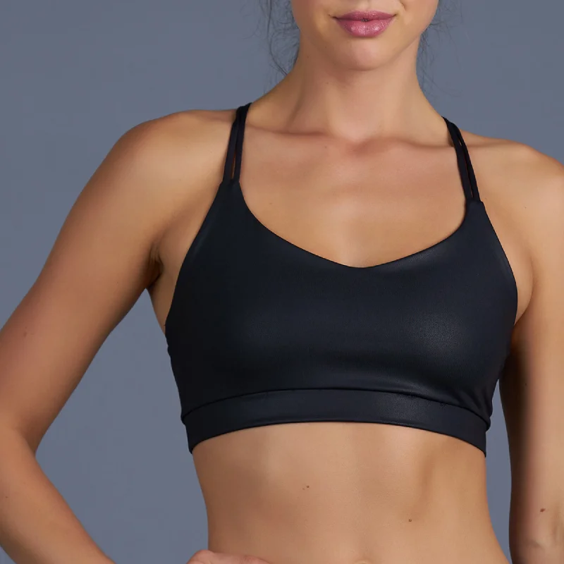 Jade Bra Top (black) Elegant Satin Bralette