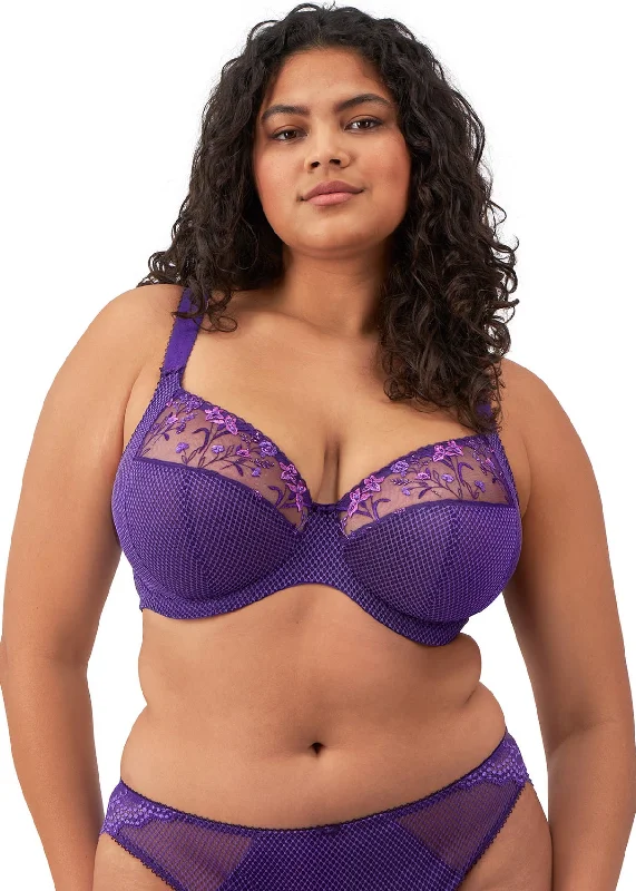 Charley UW Plunge Bra In Iris - Elomi Comfortable Fit Bralette