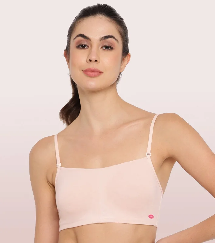 Full Coverage Non-Padded Wirefree Comfort Cami Detachable Bra Comfortable Bralette Style