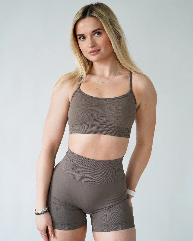 Enhance Vital Sports Bra - Cappuccino Soft Cup Bralette