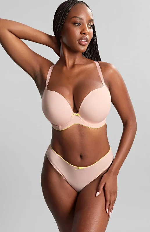 Faith Moulded Plunge Bra In Blush Pink - Cleo by Panache Wireless Push-Up Bra