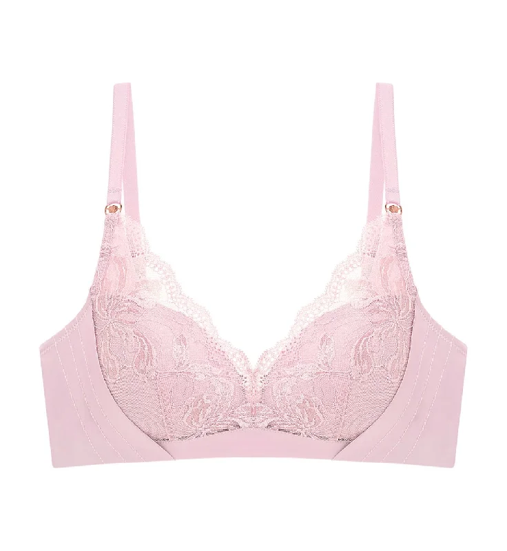 Florale Rose Lilies Non-Wired Padded Bra Cozy Wire-Free Bra