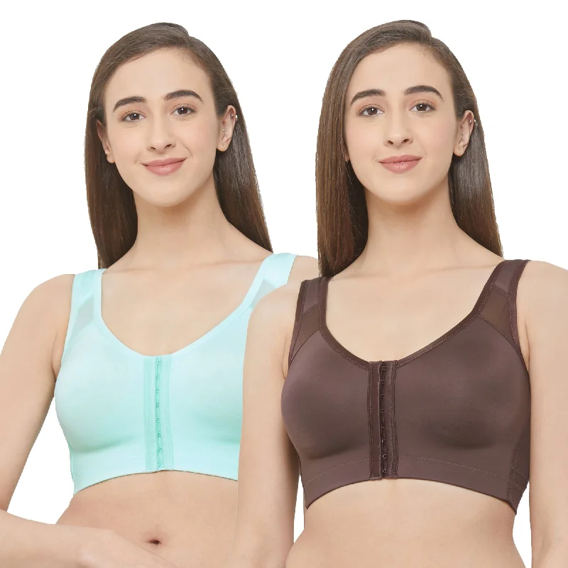 Front Closure Full Coverage Non Padded Non Wired Bra-Combo CB-334 Contour Bra Style