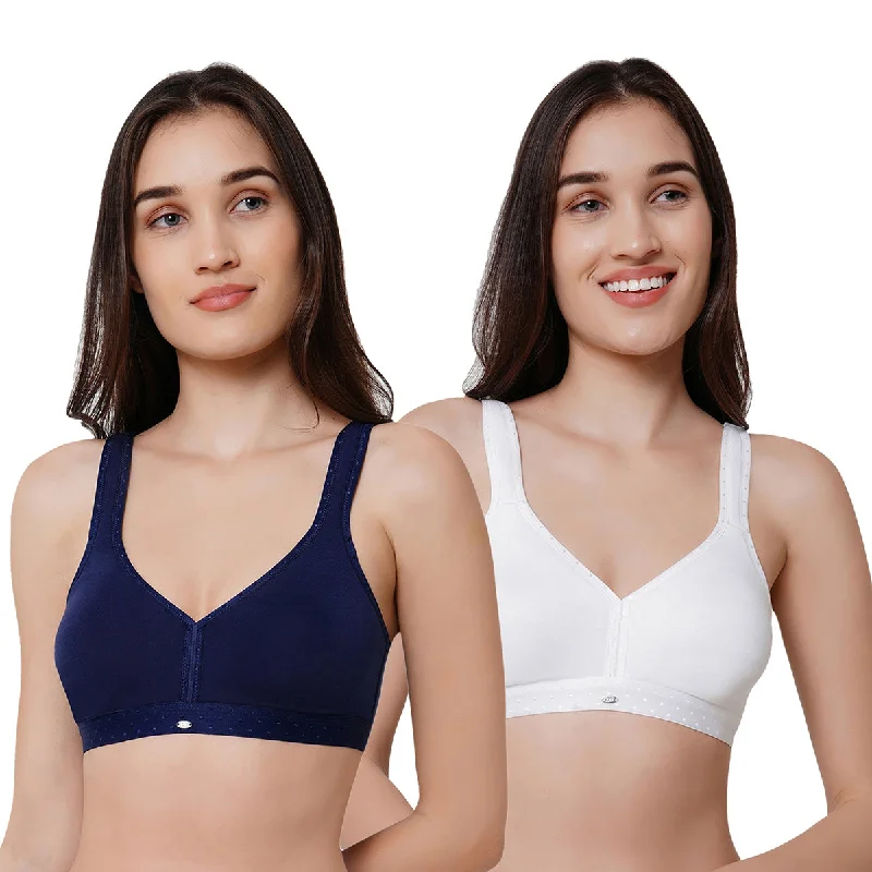 Full coverage Non padded Non wired Bra (PACK OF 2) CB-335 Elegant Satin Bralette