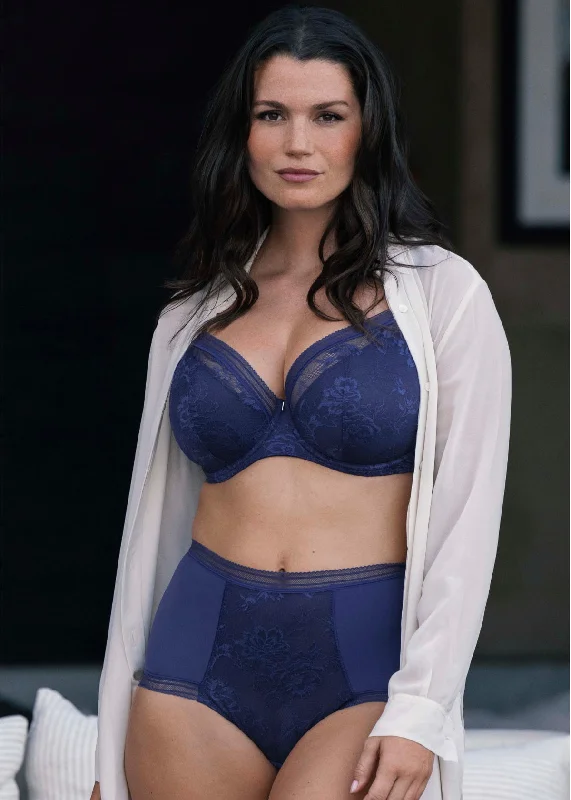 Fusion Lace Full Cup Side Support Bra In French Navy - Fantasie Ultra-Light Bra