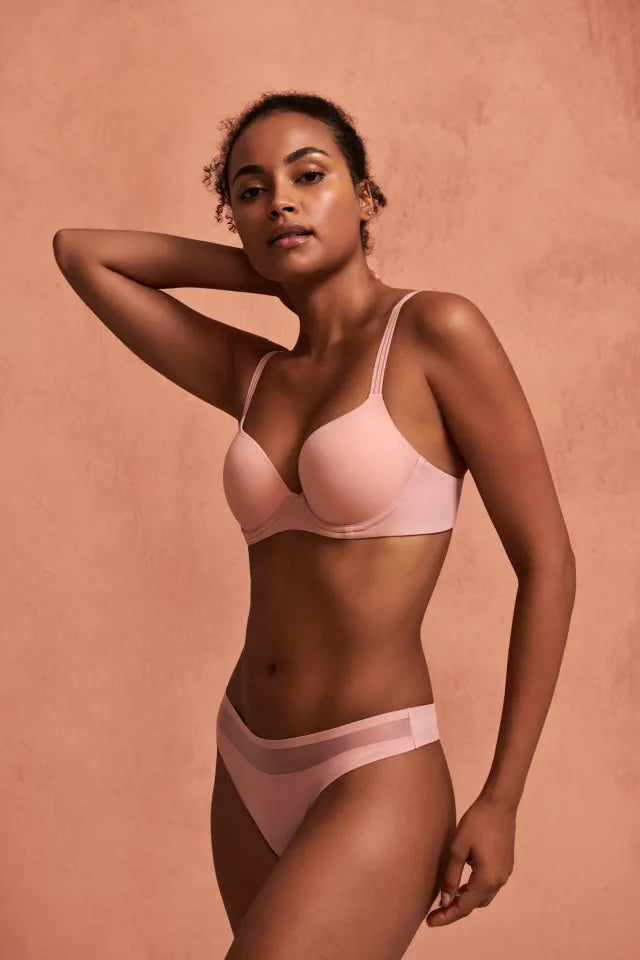 Louie Push Up Bra In Powder Rose - Marie Jo Full Coverage Bra