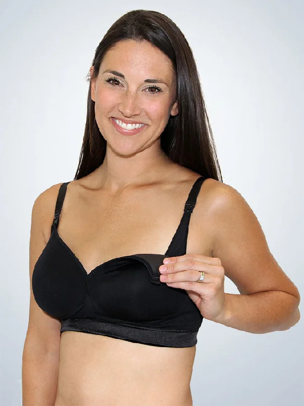 Loving Moments Deluxe Seamless Wirefree Padded Nursing Bra Soft Padded Bralette