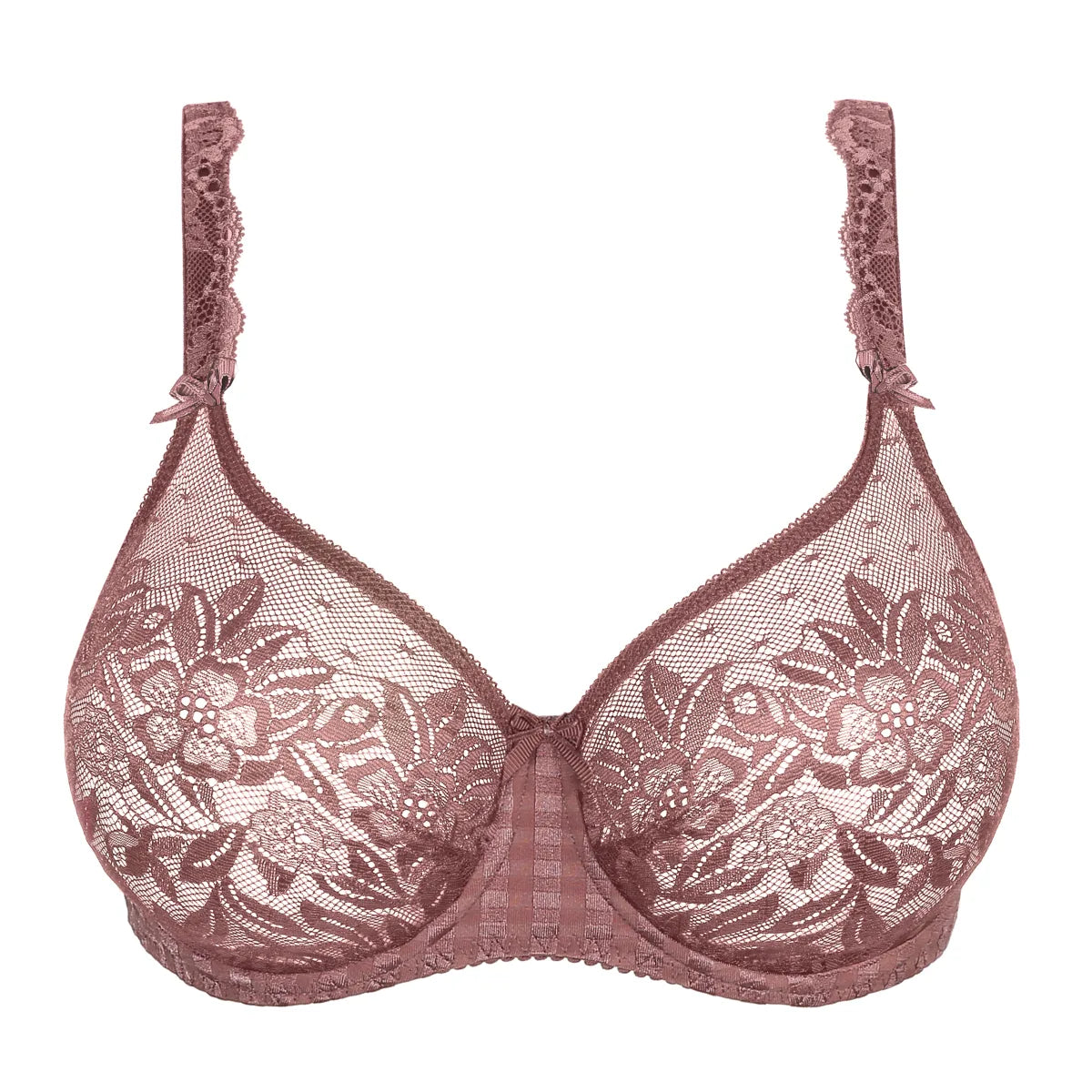 Madison Non Padded Full Cup Seamless Bra In Satin Taupe - Prima Donna Strapless Support Bra