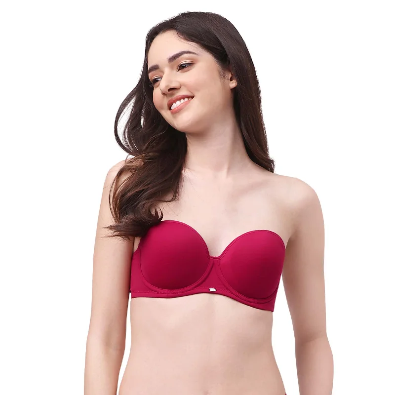 Medium Coverage Padded Wired Multiway Strapless Bra with Detachable Straps-FB-508A High Support Bra