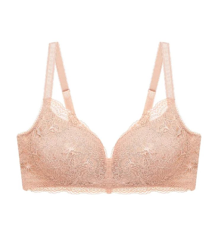 Natural Elegance Delicate Non-Wired Padded Bra Breathable Full Coverage