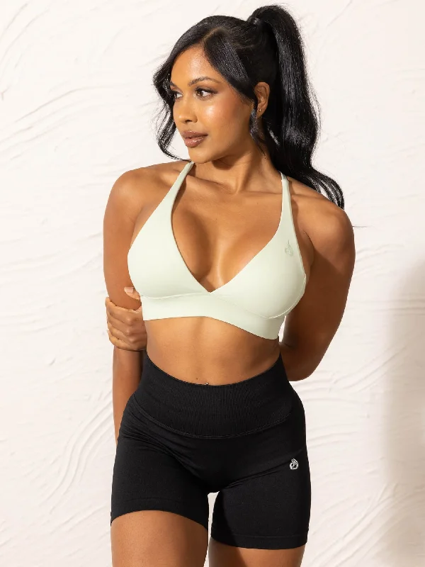 NKD Low Neck Sports Bra - Cucumber Comfortable Lace Bralette