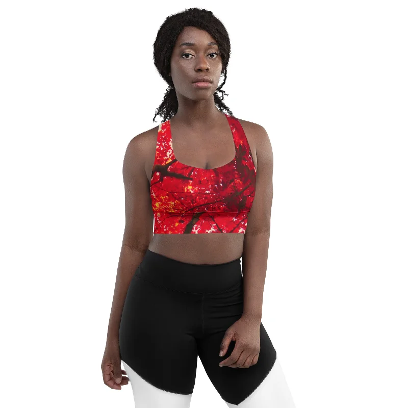 Oh Canada Longline sports bra Stretchy Full Coverage