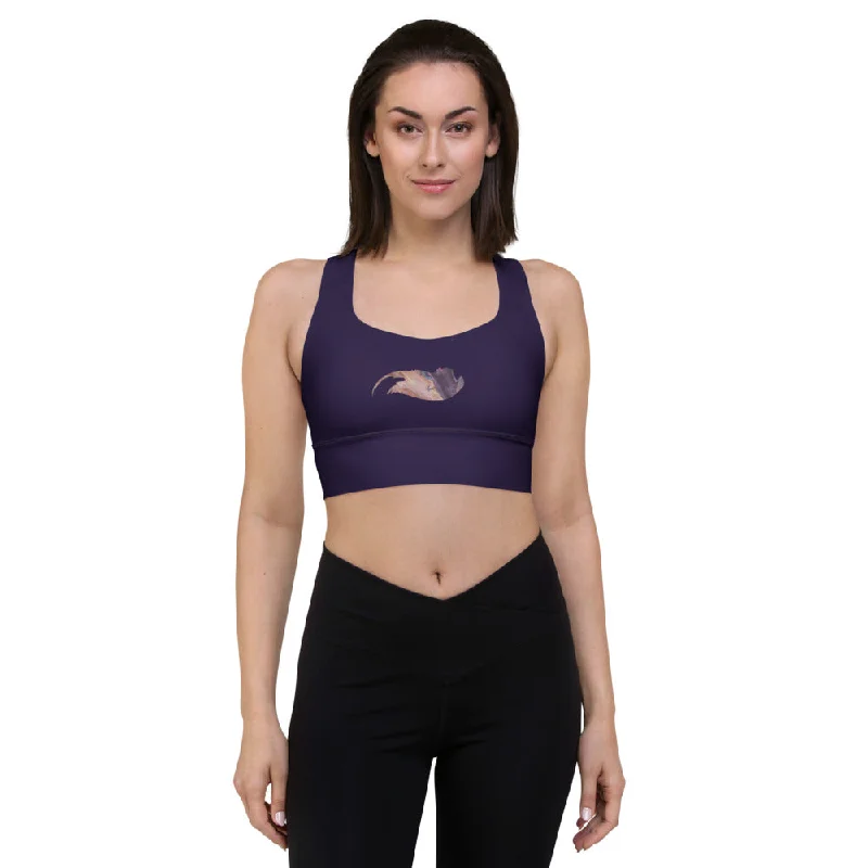 Pflaume Longline sports bra Soft Mesh Bra