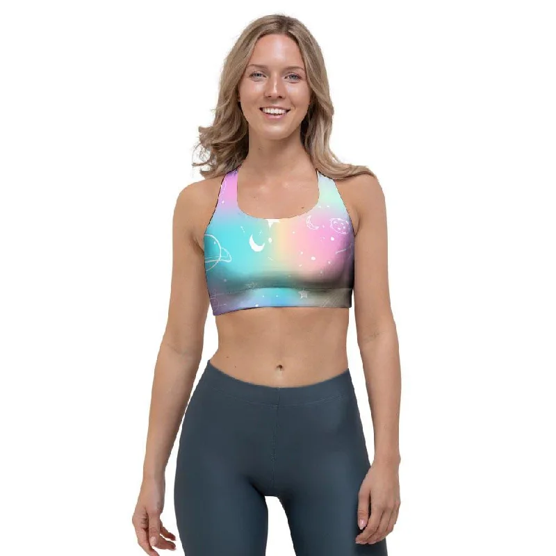 Print Holographic Sports Bra Sexy Underwire Bra