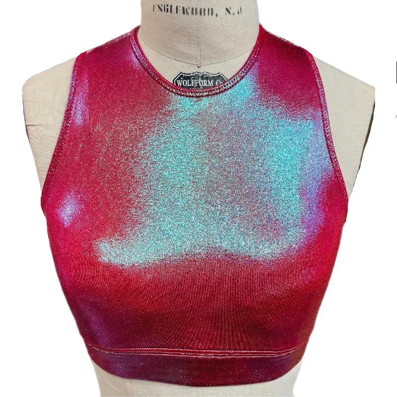 Red/Aqua Illusion Crew Neck Bra Multi-Way Bra Design