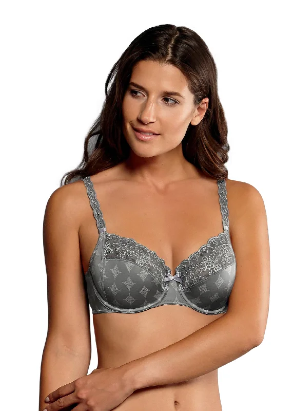 Rosa Faia Womens Mila Full Figure Underwired Bra Elegant Silk Bra