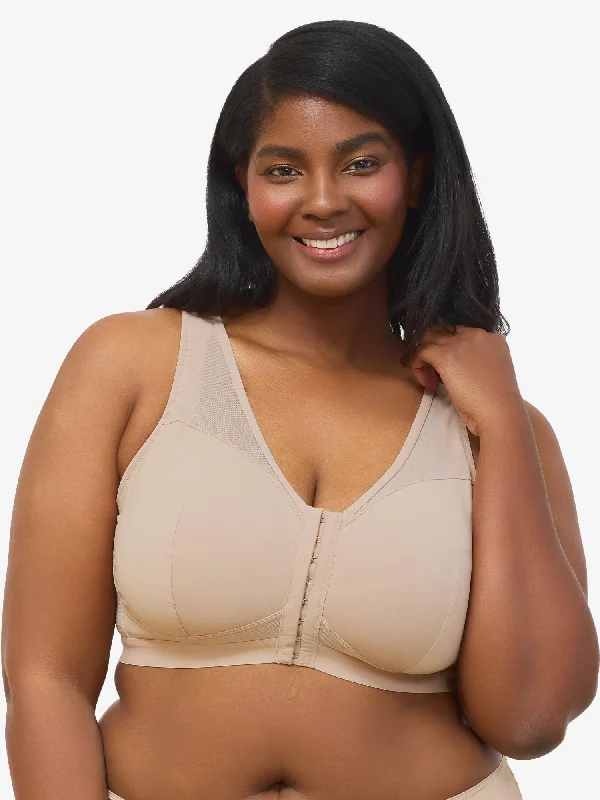 The Harper - Wirefree Mesh Front-Closure Bra Active Wear Bra