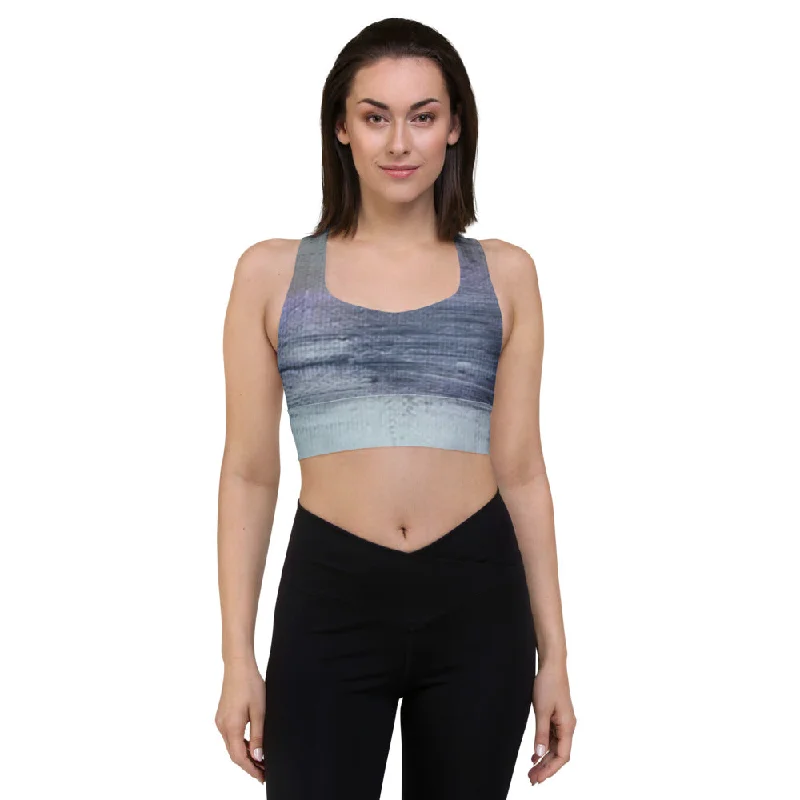 Water Sky Wind ll Longline sports bra Chic Satin Bra