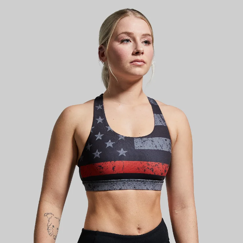 Your Essential Sports Bra (Thin Red Line Gunmetal) Full Coverage Bra