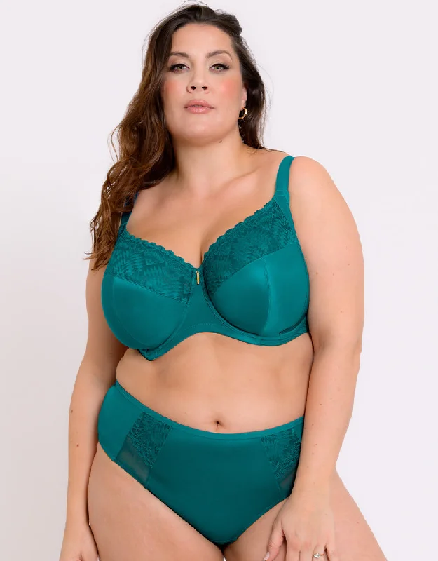 Adella Athena Full Cup Side Support Bra Teal Minimalist Wireless Bra