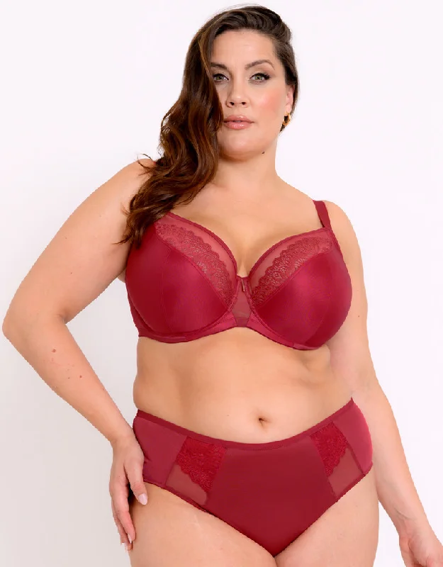 Adella Hera Full Plunge Bra Deep Rouge Supportive Sports Bra