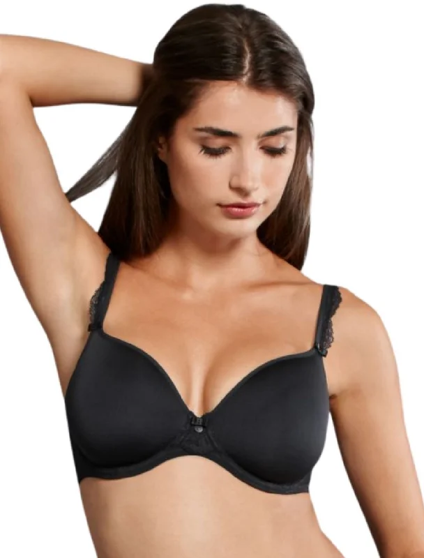 Anita Rosa Faia Selma Underwire Bra Spacer Cup, Black |Rosa Faia Molded Spacer Bra Black Comfortable Lace Bra Anita Rosa Faia Selma Underwire Bra Spacer Cup, Black |Rosa Faia Molded Spacer Bra Black Comfortable Lace Bra
