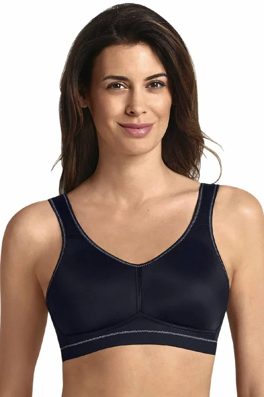 Anita Vivana Active Mastectomy Sports Bra - Black Soft Mesh Bralette