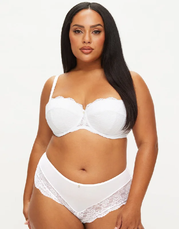 Ann Summers Sexy Lace Planet Padded Balcony Bra White Chic Lace Bralette