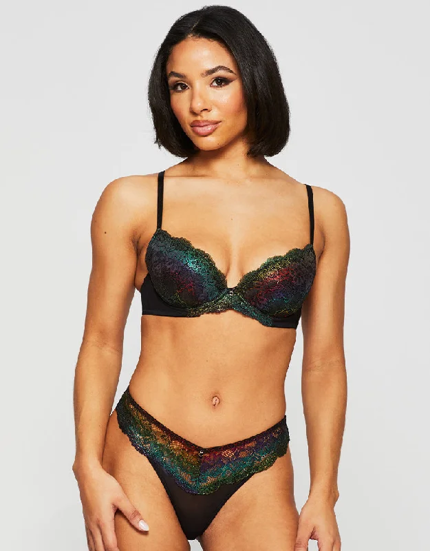 Ann Summers Sexy Lace Planet Pride Limited Edition Bra Foil Rainbow Ultra-Light Bra