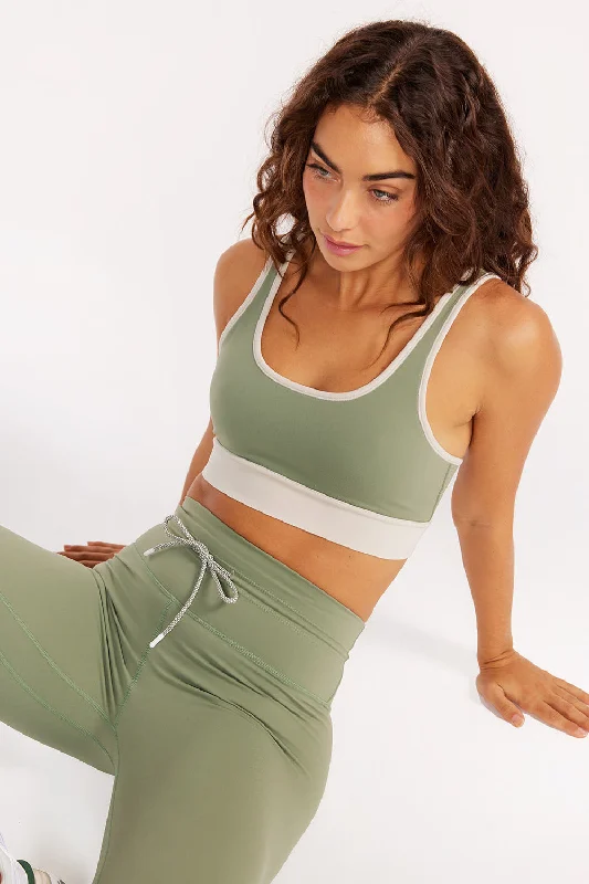 Blake contrast binding sports bra jade Chic Lace Bralette
