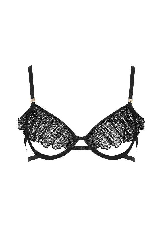 Matisse Semi-Open Wired Bra (Black) Push-Up Bralette Set