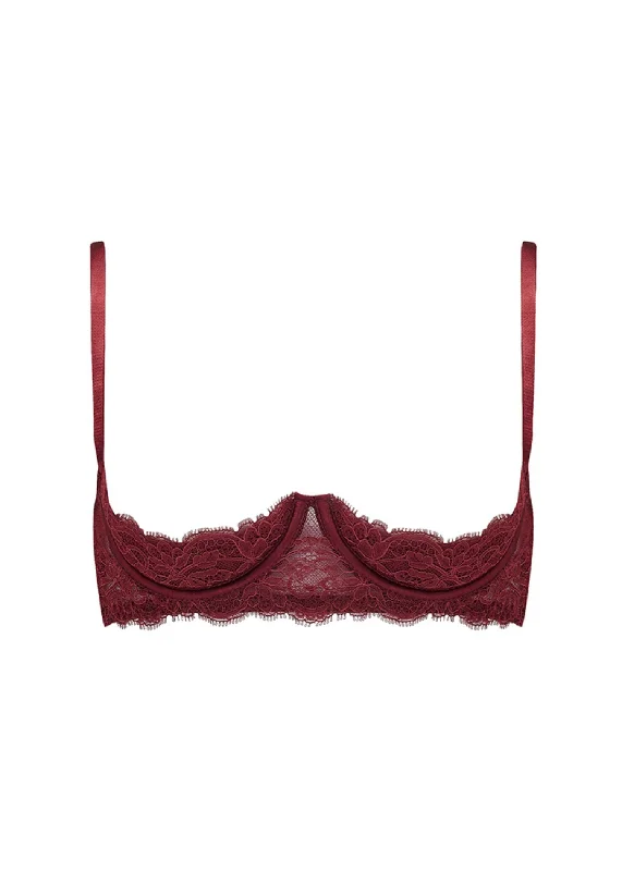 Seraphine Quarter Cup Bra (Mahogany) Soft Cotton Bra