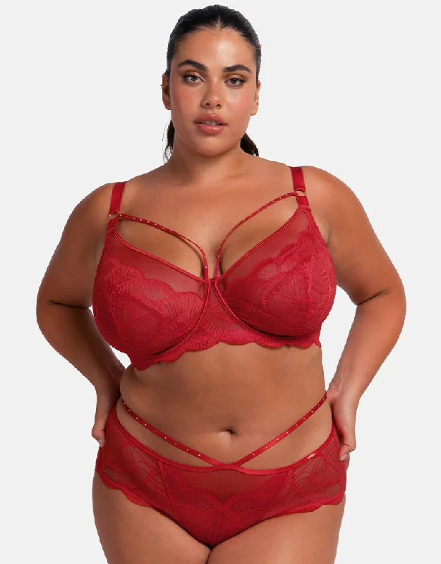 Dorina Adelina Full Cup Bra Red Comfortable Fit Bralette