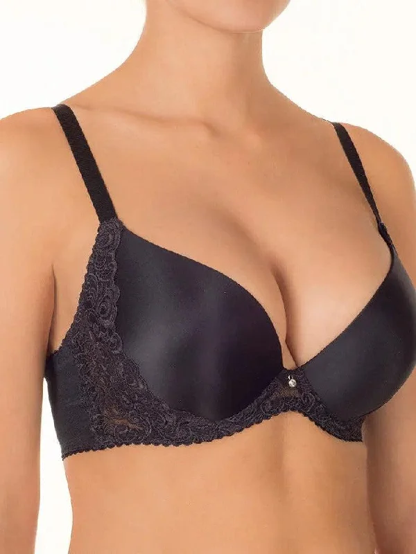 Black Evelen Push Up Bra Comfortable Bralette Style