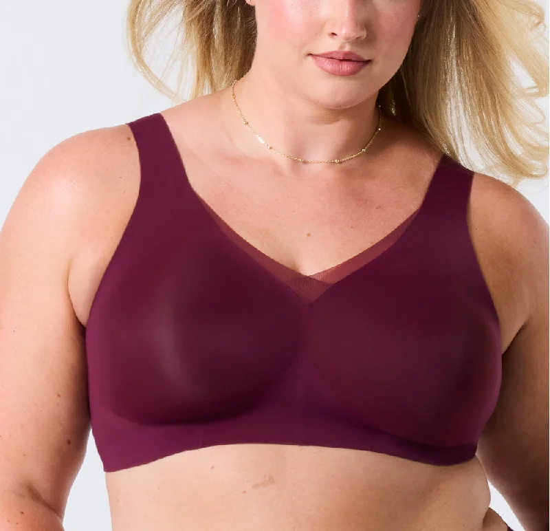 Evelyn & Bobbie Evelyn Winter Berry Wireless Plunge Bra Stylish Strapless Bra