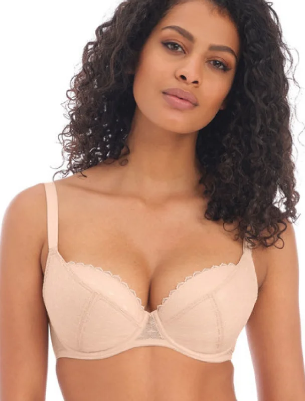 Freya Signature UW Padded Plunge Bra, Natural Beige | Freya Plunge Bras Supportive Wireless Bra Freya Signature UW Padded Plunge Bra, Natural Beige | Freya Plunge Bras Supportive Wireless Bra