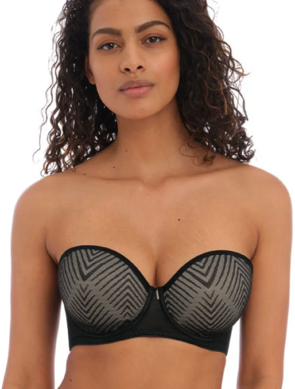 Freya Tailored Underwire Strapless Molded Bra, Black | Black Strapless Bra by Freya Adjustable Back Bra Freya Tailored Underwire Strapless Molded Bra, Black | Black Strapless Bra by Freya Adjustable Back Bra