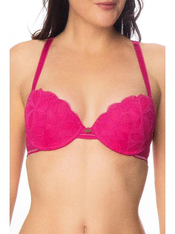 Fuchsia Stricto Sensuelle Bra Sexy Mesh Bra