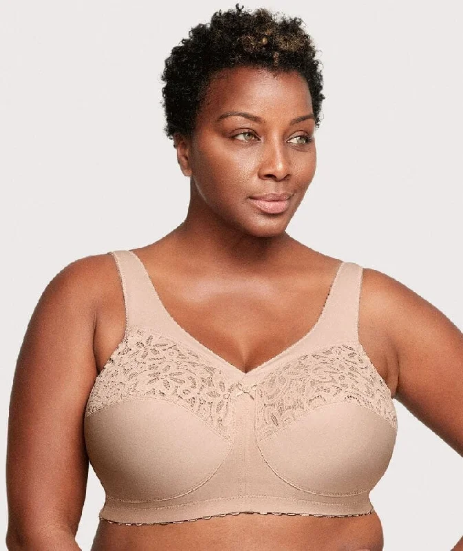 Glamorise Magiclift Cotton Support Wire-Free Bra - Cafe Smooth Fit Bra