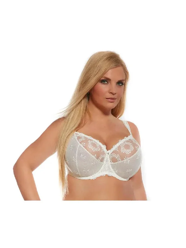 Ivory Fortuna Soft Cup Bra in bands 44 through 50 Comfort Fit Bralette
