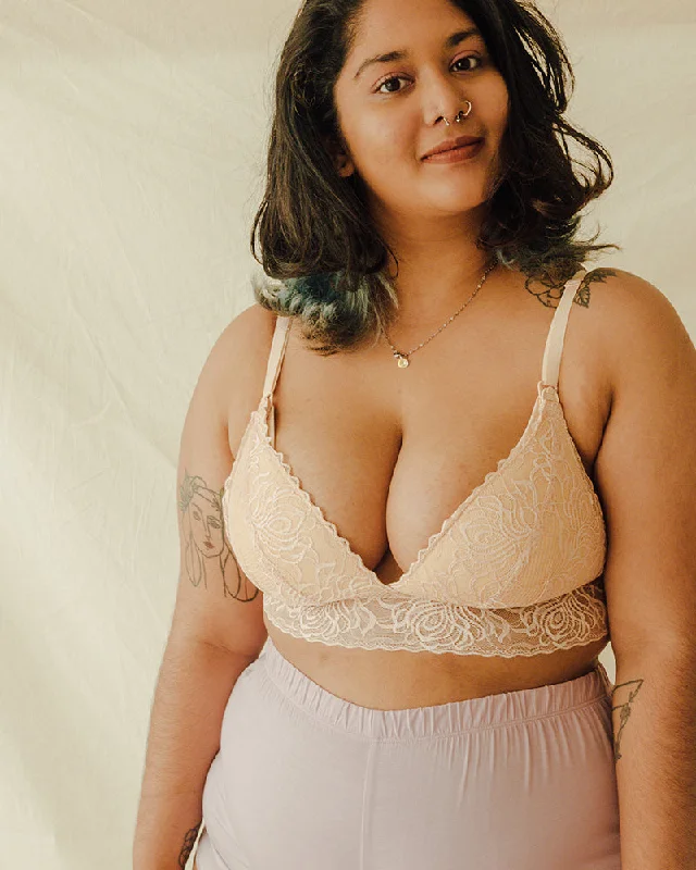 Dreamy Lace Nursing Bra in Nude (LAST PIECE!) Lightly Padded Bra